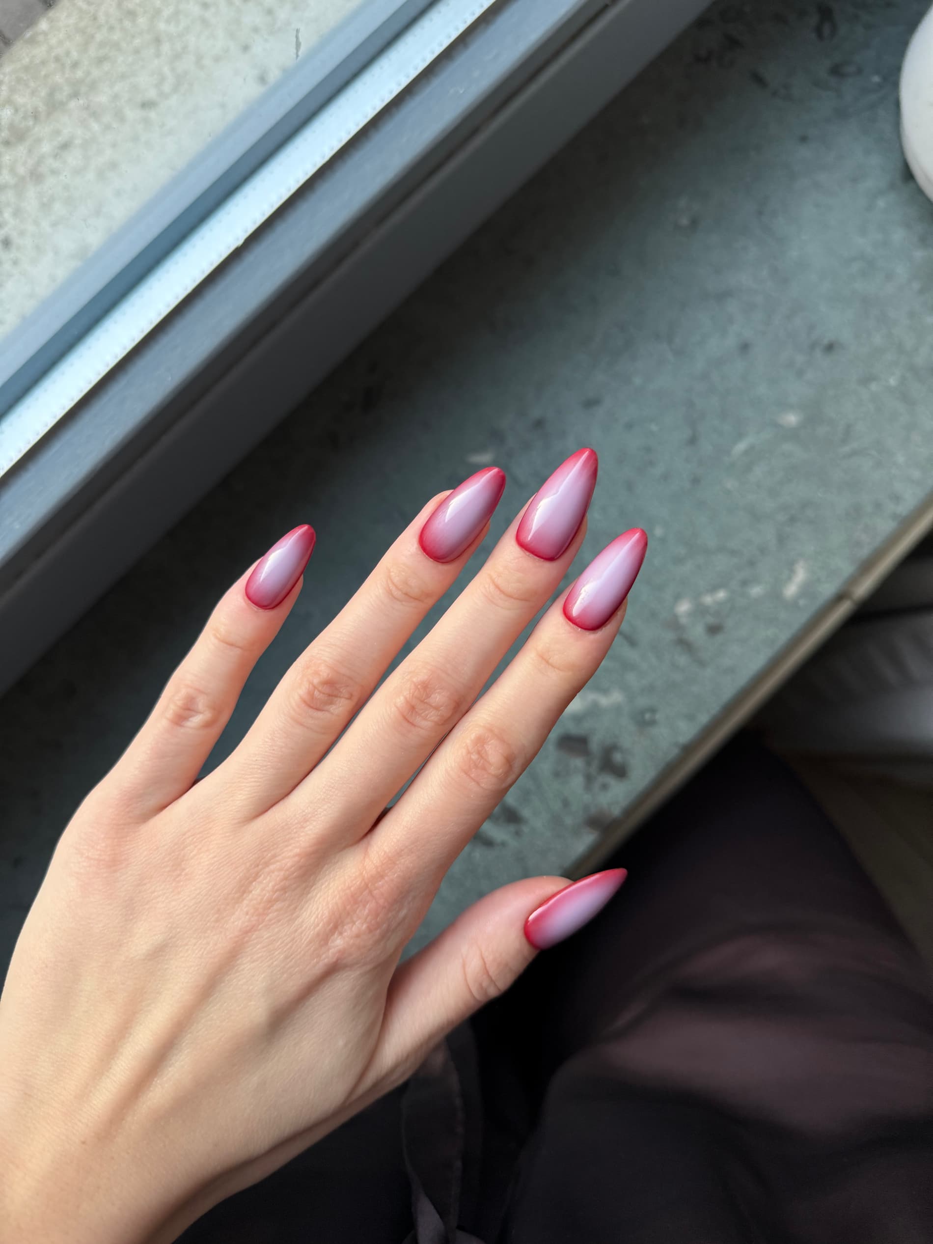 Power Blush – Handmade Ombre Almond Press‑On Nails - L’ONGLÉ
